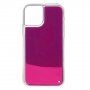 Přesýpací kryt svítící ve tmě pro iPhone 12 mini - purpurový