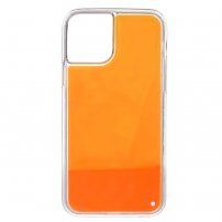 Přesýpací kryt svítící ve tmě pro iPhone 12 mini - oranžový