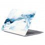 Matný kryt pro MacBook Pro 15" (A1707 / A1990) - bílo-modrý mramor