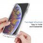 Nárazuvzdorné dvoubarevné transparentní pouzdro pro iPhone XS Max - černé