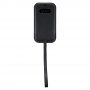Kožená kapsa pro iPhone 12 Pro Max se slotem na kartu a podporou Magsafe nabíjení - černá