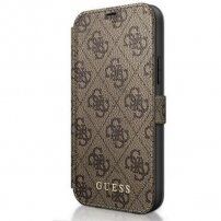 Guess 4G Book flipové pouzdro pro iPhone 12 Pro Max - hnědé