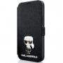 Karl Lagerfeld Saffiano Iconic peněženkové pouzdro pro iPhone 12 Pro Max - černé