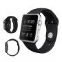 Silikonový řemínek s kratší a delší přezkou pro Apple Watch Ultra 49mm / 46mm / 45mm / 44mm / 42mm - černý