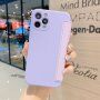 Peněženkové pouzdro ze silikonu a PU kůže pro iPhone 12 mini - fialové