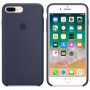Originální silikonový kryt pro Apple iPhone 8 Plus / 7 Plus - půlnočně modrý