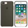 Originální kožené pouzdro pro Apple iPhone 8 Plus / 7 Plus - tmavě olivový