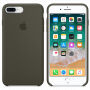 Originální kožené pouzdro pro Apple iPhone 8 Plus / 7 Plus - tmavě olivový