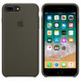 Originální kožené pouzdro pro Apple iPhone 8 Plus / 7 Plus - tmavě olivový
