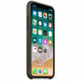 Originální Apple kožené pouzdro pro iPhone X / XS - tmavě olivový