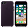 Originální kožené pouzdro pro Apple iPhone SE (2020/2022) / 8 / 7 - fialové