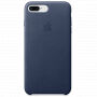 Originální kožené pouzdro pro Apple iPhone 8 Plus / 7 Plus - půlnočně modré