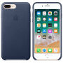 Originální kožené pouzdro pro Apple iPhone 8 Plus / 7 Plus - půlnočně modré