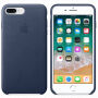 Originální kožené pouzdro pro Apple iPhone 8 Plus / 7 Plus - půlnočně modré
