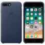 Originální kožené pouzdro pro Apple iPhone 8 Plus / 7 Plus - půlnočně modré