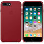 Originální kožené pouzdro pro Apple iPhone 8 Plus / 7 Plus - červené