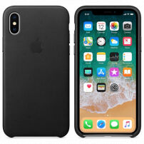 Originální kožené pouzdro pro Apple iPhone XS / iPhone X - černé