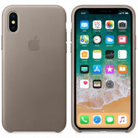 Originální kožené pouzdro pro Apple iPhone XS / iPhone X - kouřové