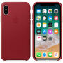 Originální kožené pouzdro pro Apple iPhone XS / iPhone X - červené