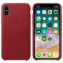 Originální kožené pouzdro pro Apple iPhone XS / iPhone X - červené
