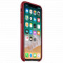 Originální kožené pouzdro pro Apple iPhone XS / iPhone X - červené