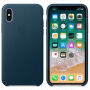 Originální kožené pouzdro pro Apple iPhone XS / iPhone X - vesmírně modré