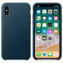 Originální kožené pouzdro pro Apple iPhone XS / iPhone X - vesmírně modré