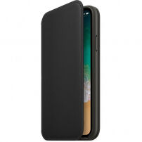 Originální kožené pouzdro Folio pro Apple iPhone XS / iPhone X - černé