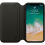 Originální kožené pouzdro Folio pro Apple iPhone XS / iPhone X - černé