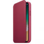 Originální kožené pouzdro Folio pro Apple iPhone XS / iPhone X - malinové