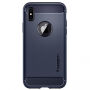 Spigen Rugged stylový ochranný Armor kryt pro Apple iPhone XS / iPhone X - půlnočně modrý