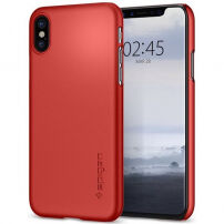 Spigen ultra-tenký odolný kryt pro Apple iPhone XS / iPhone X - červený