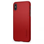 Spigen ultra-tenký odolný kryt pro Apple iPhone XS / iPhone X - červený