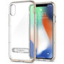 Spigen ochranný kryt s magnetickým stojánkem pro Apple iPhone XS / iPhone X - zlatý
