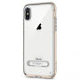 Spigen ochranný kryt s magnetickým stojánkem pro Apple iPhone XS / iPhone X - zlatý