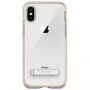 Spigen ochranný kryt s magnetickým stojánkem pro Apple iPhone XS / iPhone X - zlatý