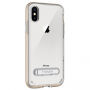 Spigen ochranný kryt s magnetickým stojánkem pro Apple iPhone XS / iPhone X - zlatý