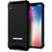 Spigen Signature ochranný kryt z plastu a polykarbonátu pro Apple iPhone XS / iPhone X - černý