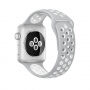 Silikonový řemínek pro Apple Watch 42mm / 41mm / 40mm / 38mm - šedobílý