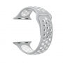 Silikonový řemínek pro Apple Watch 42mm / 41mm / 40mm / 38mm - šedobílý