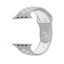 Silikonový řemínek pro Apple Watch 42mm / 41mm / 40mm / 38mm - šedobílý