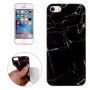 Ochranný plastový kryt pro iPhone 5 / 5S / SE (2016) - černý mramor