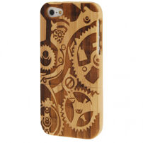 Dřevěný kryt pro Apple iPhone 5 / 5S / SE (2016) - steampunk