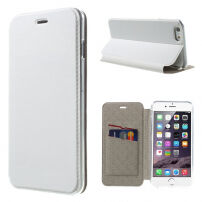 Otevírací / flip kožené pouzdro pro Apple iPhone 6 / 6S - bílé