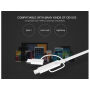 MCDODO USB kabel s lightning / micro USB / USB-C konektory pro Apple iPhone - 1m - bílý