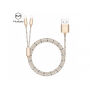 MCDODO USB kabel se dvěma lightning konektory pro Apple iPhone - 1m - zlatý
