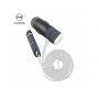 MCDODO 3v1 nabíječka do auta s lightning / micro USB konektory a dvěma USB porty pro Apple iPhone / iPad / iPod - 1,2 m -bílá