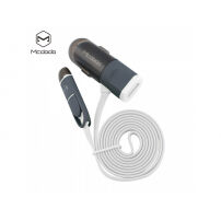 MCDODO 3v1 nabíječka do auta s lightning / micro USB konektory a dvěma USB porty pro Apple iPhone / iPad / iPod - 1,2 m -bílá
