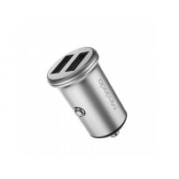 MCDODO nabíječka do auta se dvěma USB porty pro Apple iPhone / iPad / iPod - stříbrná