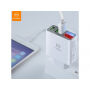 MCDODO nabíječka se třemi USB porty a digitálním displejem pro Apple iPhone / iPad / iPod - bílá